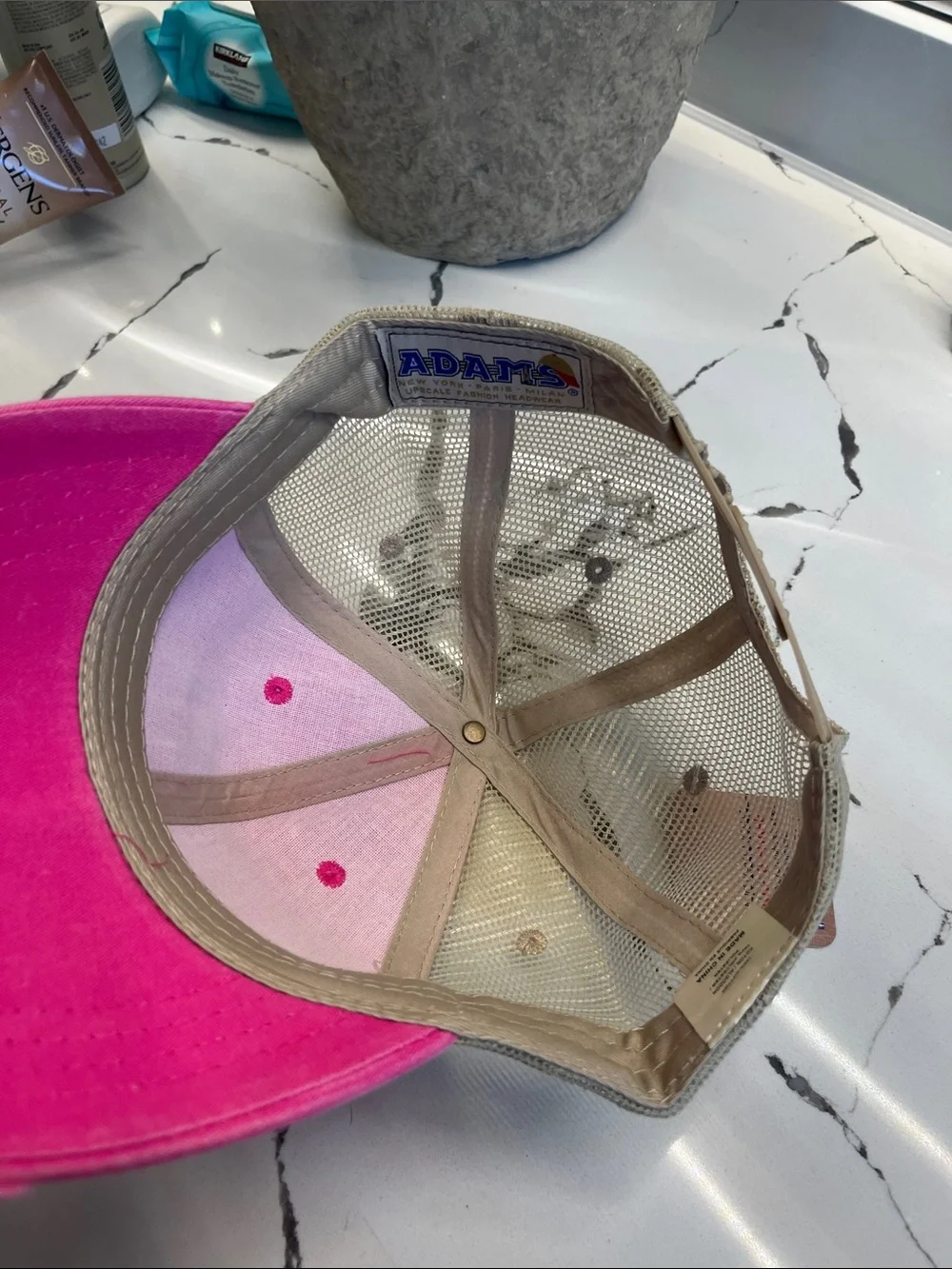 Adams Pink and Tan TN Trucker Cap